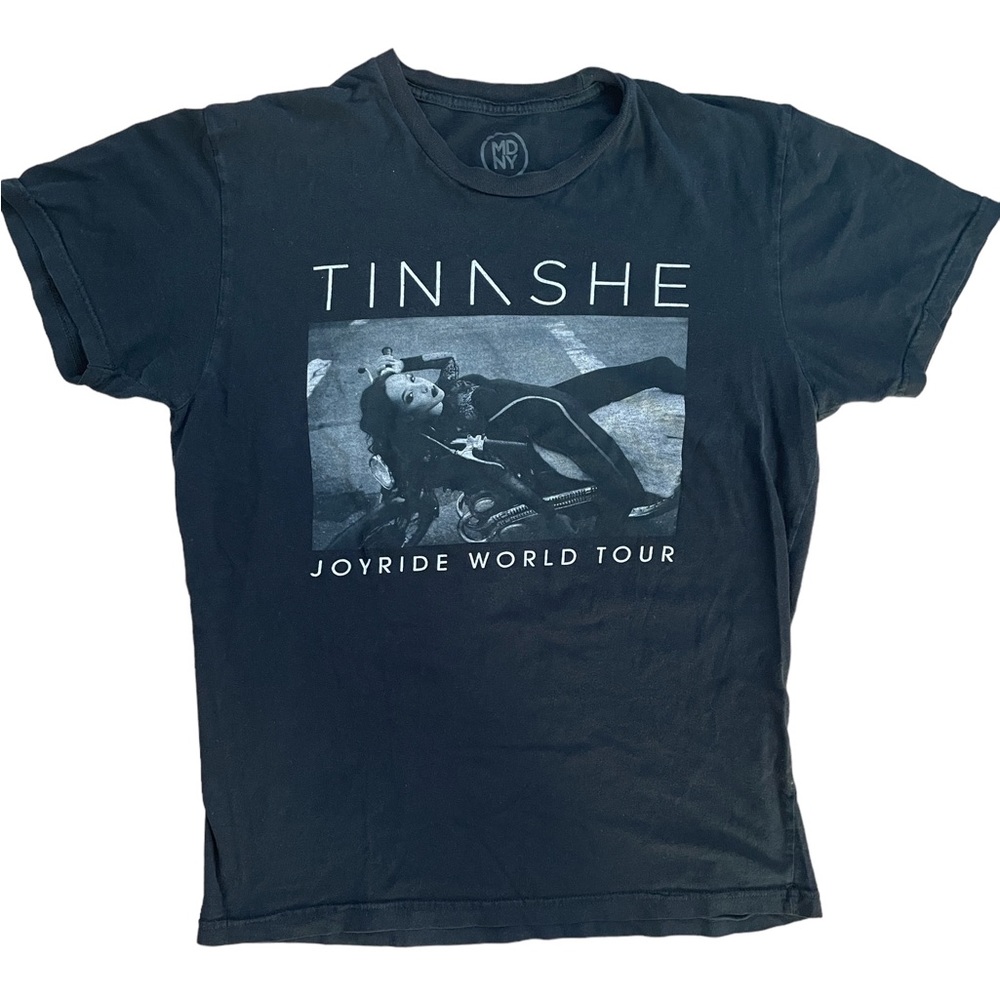 SMALL COTTON TINASHE OFFICIAL MERCH BLACK AND GRAY T-SHIRT